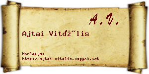 Ajtai Vitális névjegykártya